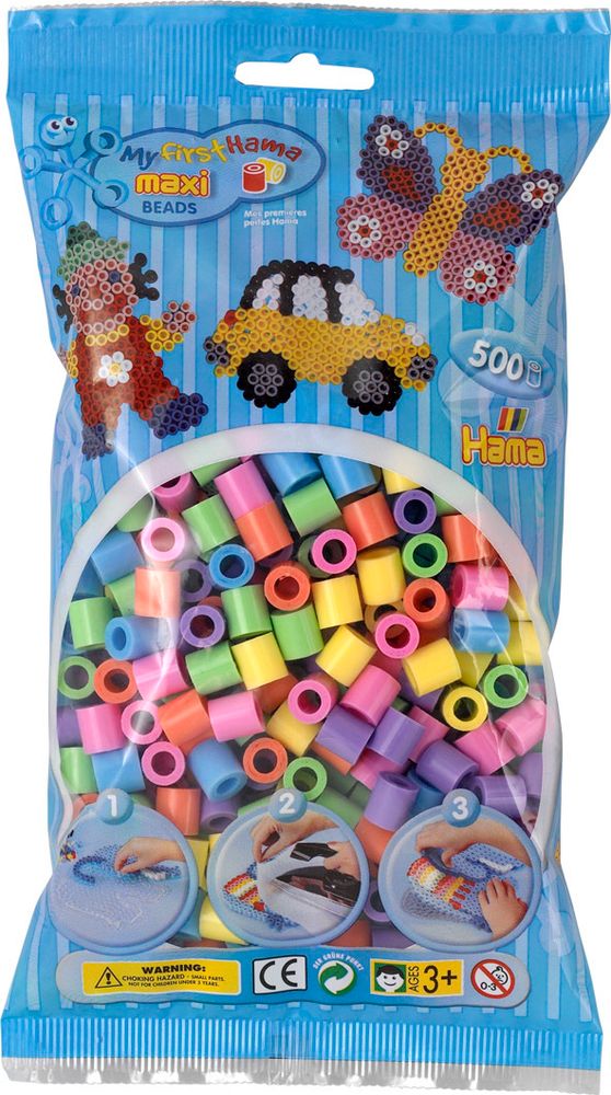 Hama Бусинки для термомозаики MAXI микс, 500 шт (8471)