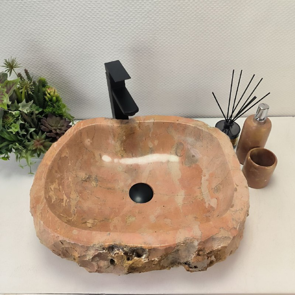 Раковина из мрамора Erozy Red EM-62824 52*42*15 12