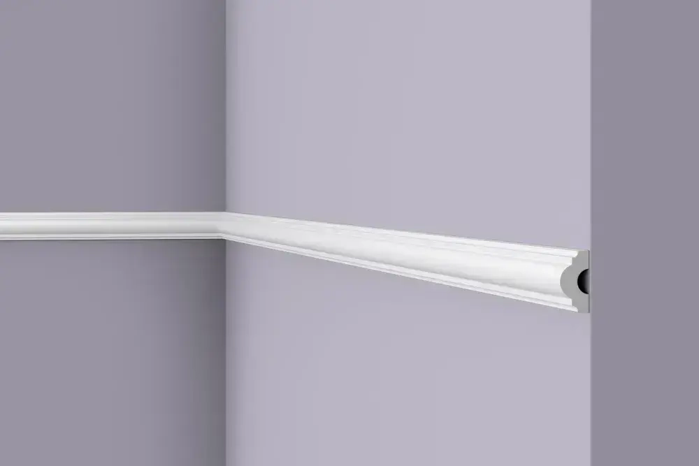 Молдинг для стен 2,5см, дюрополимер, влагостойкий, под окраску 25х12,5х2000мм