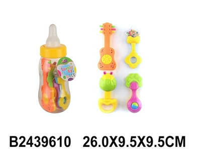 Набор погремушек 4шт, бутылочка 2828A-102