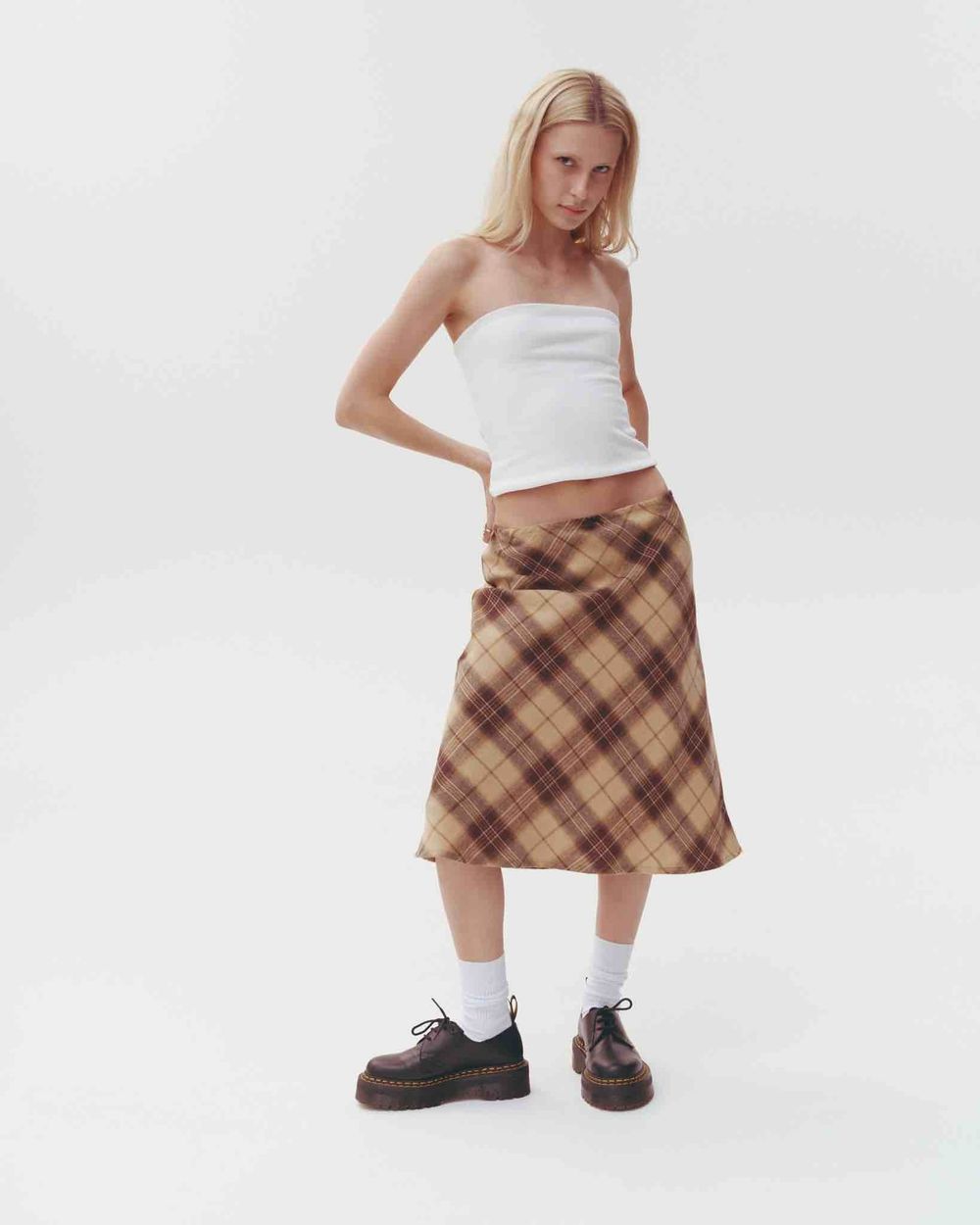 Юбка One Two Midi Beige