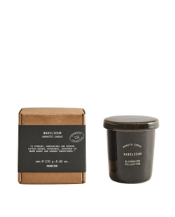 Zara Home Свеча ароматическая Basilicum 170 г, растительный воск, аромат свежий цитрусовый, Горчичный