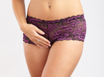 Черно-фиолетовые кружевные шортики, (50) (Цвет: черный, фиолетовый)