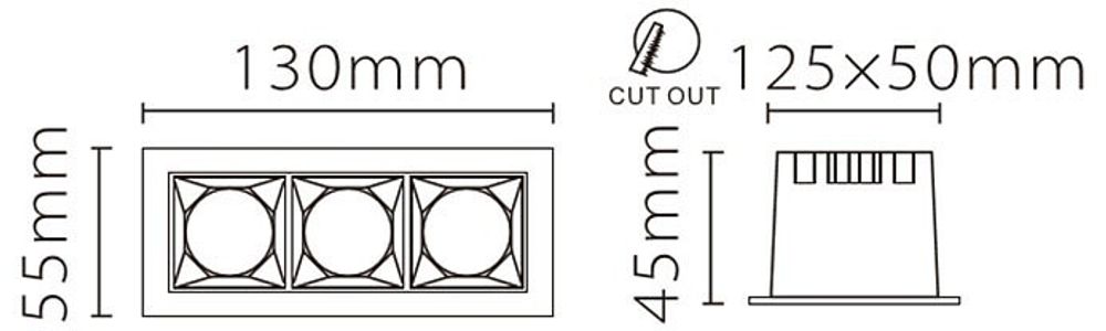 Встраиваемый светильник Fiberli XL003 12130305