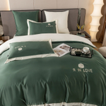 Комплект постельного белья Сатин-Шелк Я IN LOVE на резинке LVR010