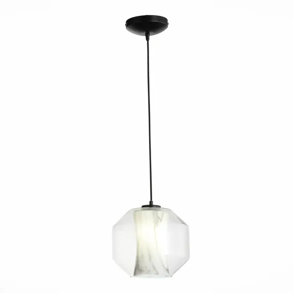 SL1169.113.01 Подвес ST-Luce Черный/Прозрачный, Белый E27 1*40W MARMO