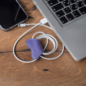 Держатель для наушников Papillon из кожи теленка, цвета сирени