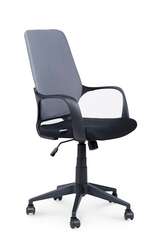 Кресло офисное  Стиль  черный пластик  серая спинка  черная сидушка
