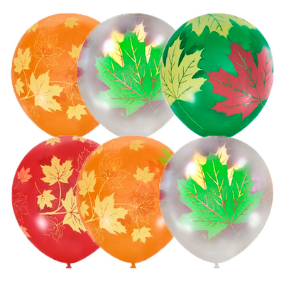 Облако из шаров рис Осенние листья 21 шар