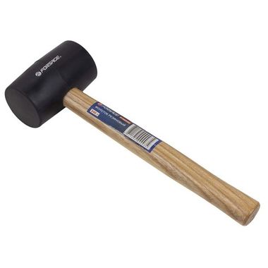 Киянка резиновая с деревянной ручкой (340г, ?45мм) Forsage F-1803120