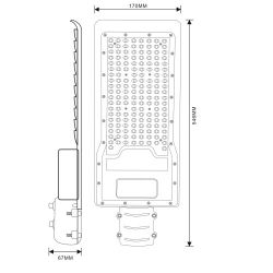 Уличный светильник ЭРА SPP-502-0-50K-120 консольный 120Вт 5000K 12600Лм IP65 полный раструб