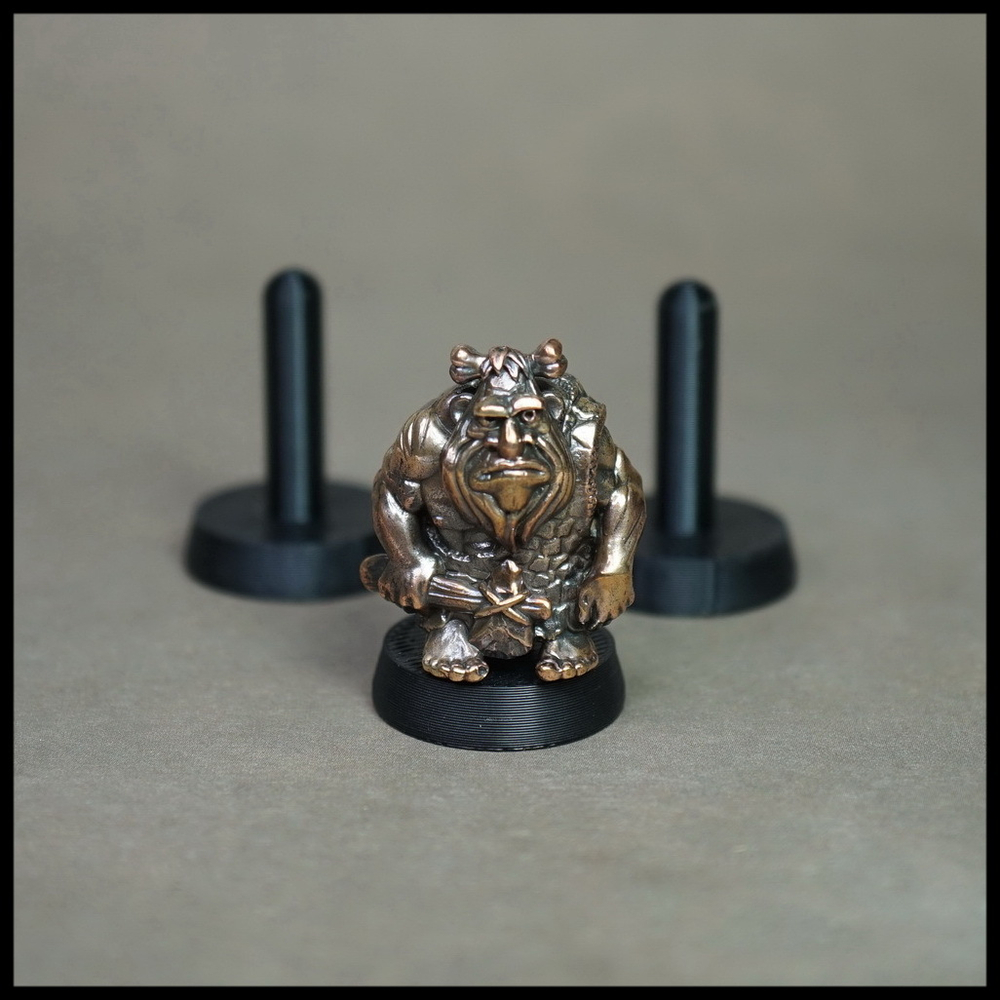 Подставка для бусин - черная , толстый штырек