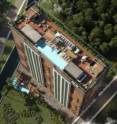 ЖК "STAY&RENT" Грузия, Батуми. Жилой комплекс премиум-класса в новом центре города. Рядом пляж 850м, парк Качиньских, велодорожки, ТРЦ и аэропорт в 5 минутах. Победитель European Property Awards 2025-2026 в номинации «Многофункциональные комплексы»