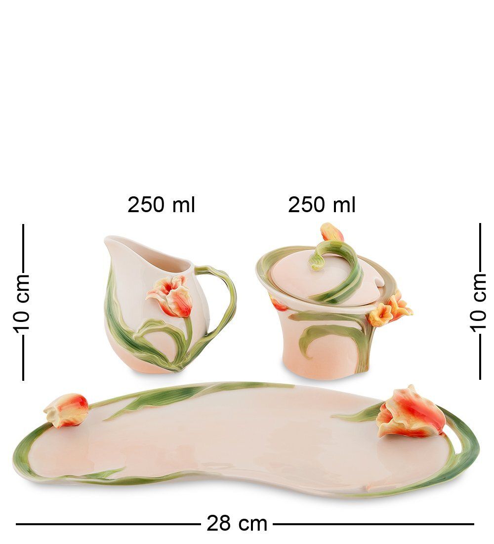 Pavone FM-83/ 2 Набор сахарница и молочник «Тюльпаны»