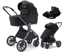 Детская коляска Peppy Toscana 3 в 1 с автокреслом Verona Black Black черный