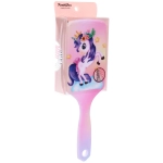Расческа массажная «ЕДИНОРОЖКИ», микс 4 дизайна, 24*7,5см (PVC упаковка)