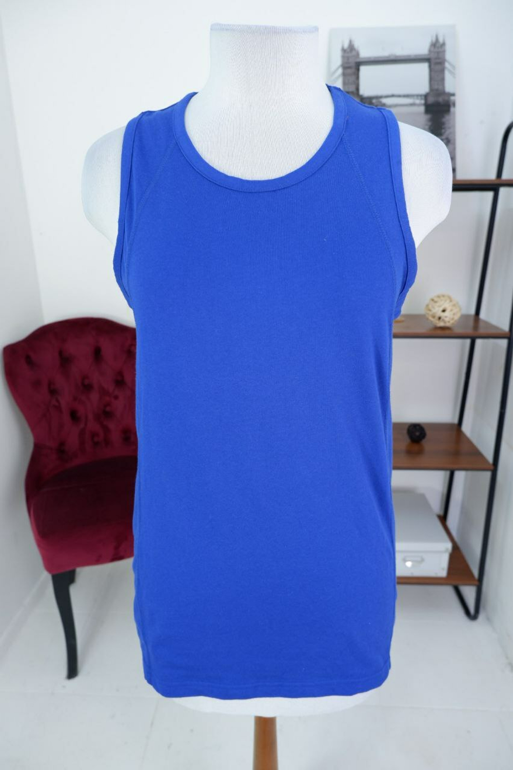 Топ Oxylane с хлопком однотонный 46 размер