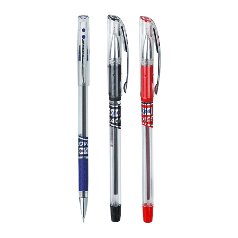 Ручка шариковая, масляная, Digno, 3 цвета чернил, серия "RACE", прозрачный корпус, 24 шт