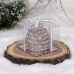 Свеча новогодняя «Лесная шишка» 6,7*6,7*5 см, Шампань