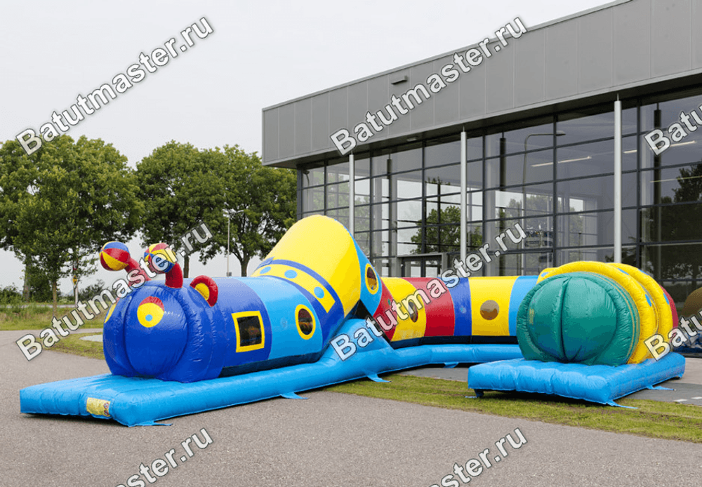 Коммерческий надувной батут "Тоннель гусеница"
