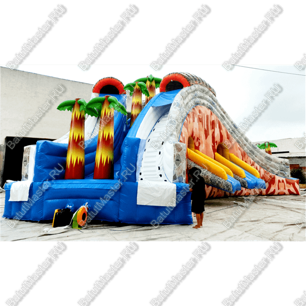 Надувная водная горка «Тропический драйв» 16*9*6 м