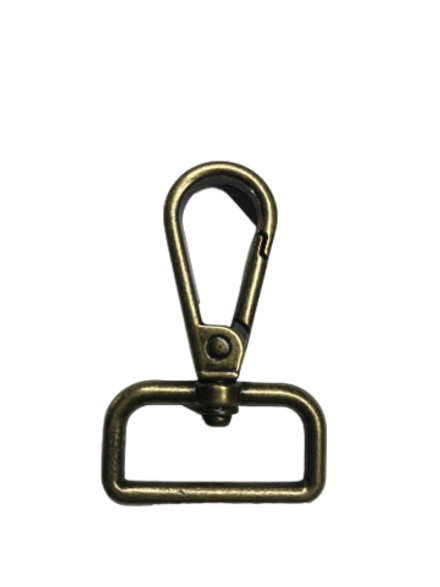 Карабин на вертлюге 25 мм, бронза (140428-25)