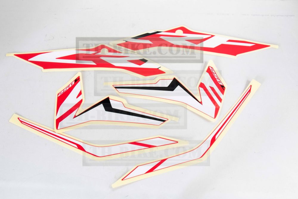 86193-KZZ-D10ZA. STRIPE, R. RR. SHROUD *TYPE1*. Honda CRF250L-M original decal on the radiator shroud