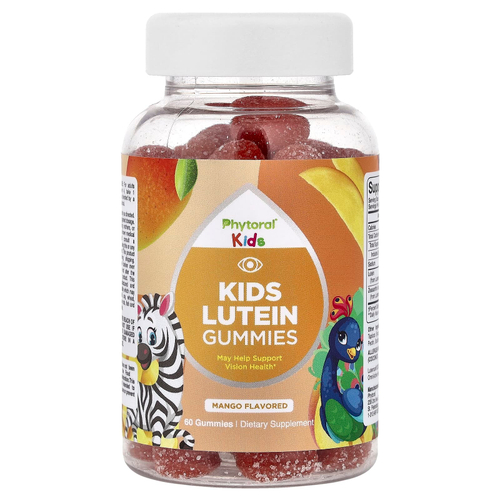 Phytoral, для детей, жевательные таблетки с лютеином, со вкусом манго, 60 жевательных таблеток