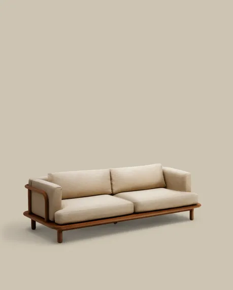 Трехместный уличный диван Turqueta из массива тика, 230 см