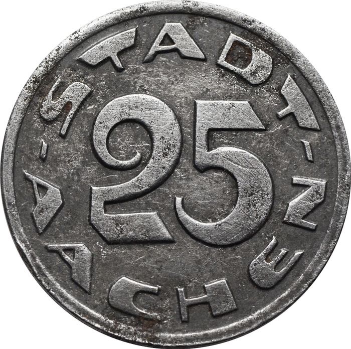 25 пфеннигов 1920 Германия (нотгельд г. Аахен)