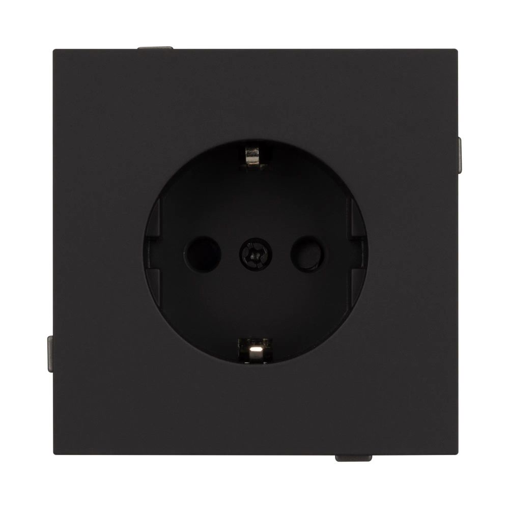 Механизм электрической розетки SCT-TENDO-MEU1-SFPL-BK (230V, 16A) (Arlight, Матовый черный) 054638