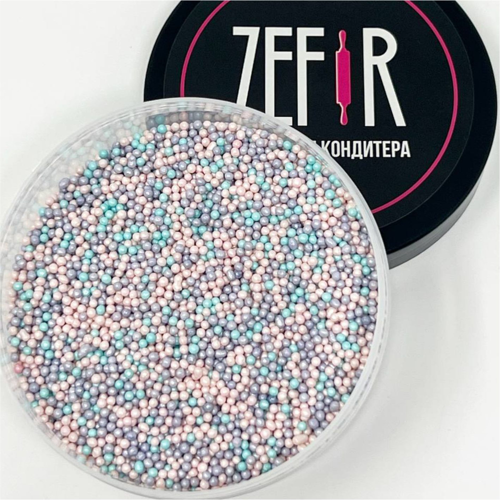 Посыпка кондитерская декоративная "Шарики микс Перламутровый", Россия