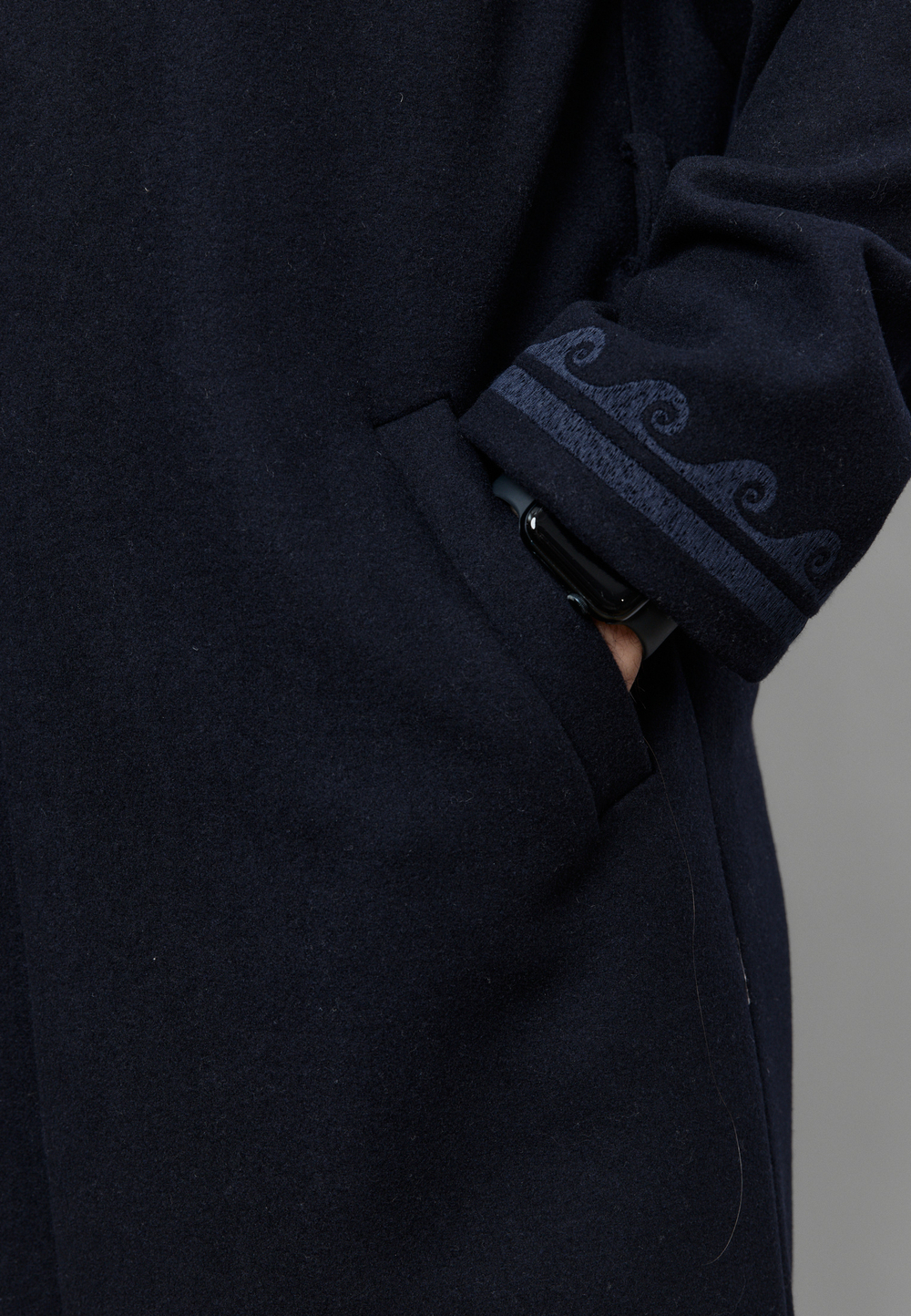 Шапан шерстяной OYU TOLQYN DARK BLUE