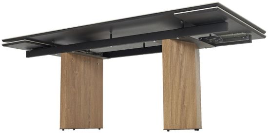 Стол МОЦАРТ 200 REX 769925, Бежевый мрамор, керамика / Дуб монтана