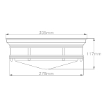 Потолочный светильник для ванных комнат Hinkley, Арт. QN-HADRIAN-FS-OZ-OPAL