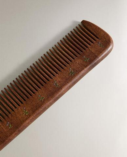 ZARA HOME НАБОР ИЗ ДЕТСКОЙ ЩЕТКИ И РАСЧЕСКИ, КОРИЧНЕВЫЙ