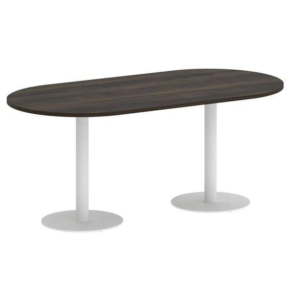 Onix Direct Стол овальный O.SPRG-3 Дуб Мали/Металл Белый 1800*900*750