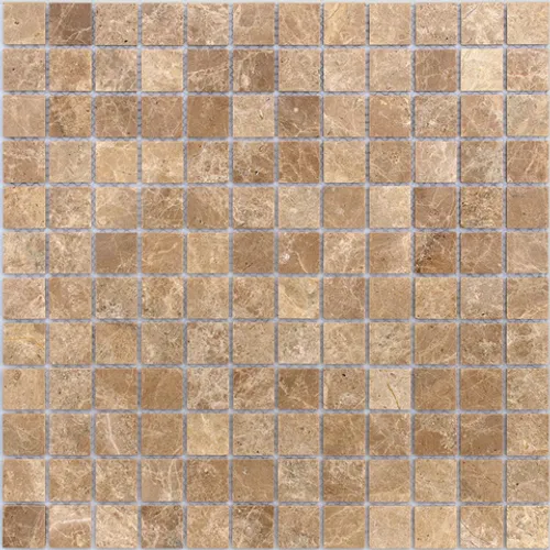 Мозаика из натурального мрамора Emperador Light POL 23x23x4 бежевый светлый