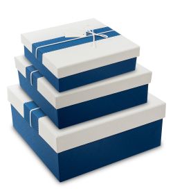 Packing Symphony WF-36-B Набор коробок из 3шт «Прямоугольник» цв.син./бел.