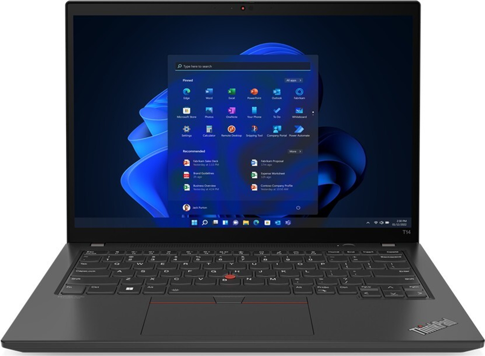 Ноутбук Lenovo ThinkPad T14 Gen 3, 14&quot; (1920x1200) IPS/Intel Core i5-1235U/8ГБ DDR4/256ГБ SSD/Iris Xe Graphics/Windows 11 DG Windows 10 Pro английская, серый [21AH0037PB]