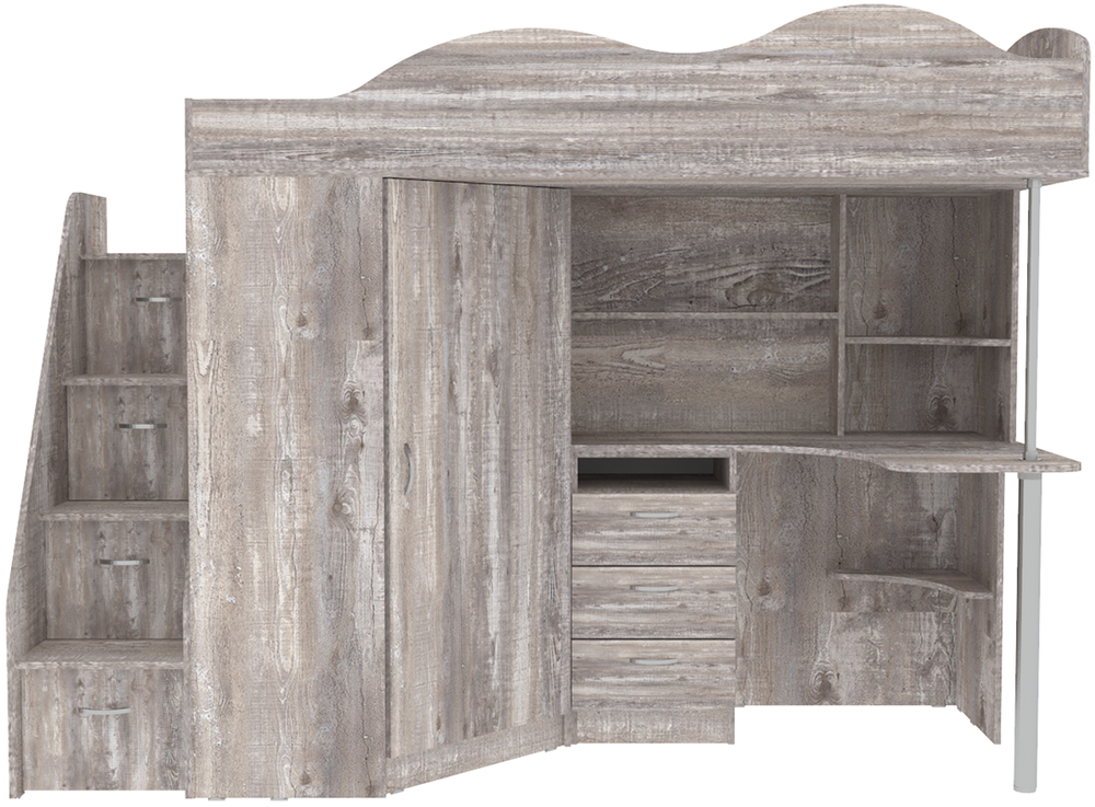 Кровать-чердак КарИВи Пионер Бетон Бетон