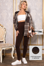 Лосины в рубчик утепленные (шоколад) Б14808-7М LT Collection