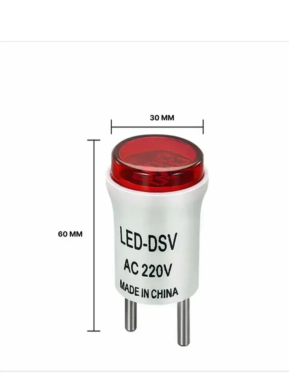 Цифровой вольтметр переменного тока бытовой сети в розетку 220В, красный дисплей