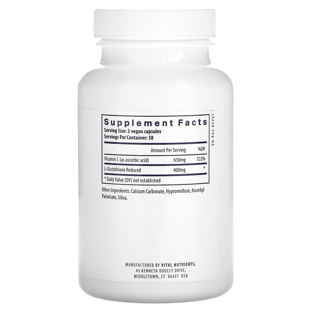 Vital Nutrients, Глутатион`` 100 веганских капсул