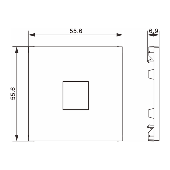 Накладка 1-я для розеток RJ45, TV, SAT,  HDMI,  матовый карбон,  серия A07