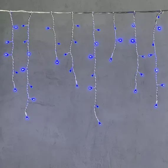 Светодиодная бахрома 3*0,5 м., 150 синих LED ламп, силиконовый прозрачный провод, Beauty Led (ECC150-10-2B)