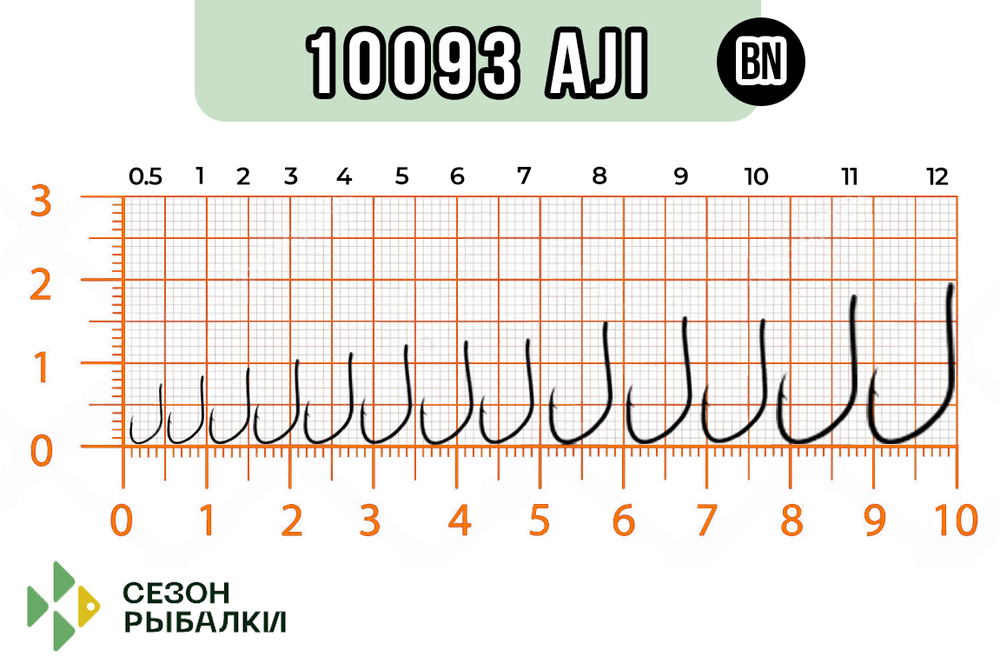 Крючок Fish Season AJI 10093 BN (10шт/уп)
