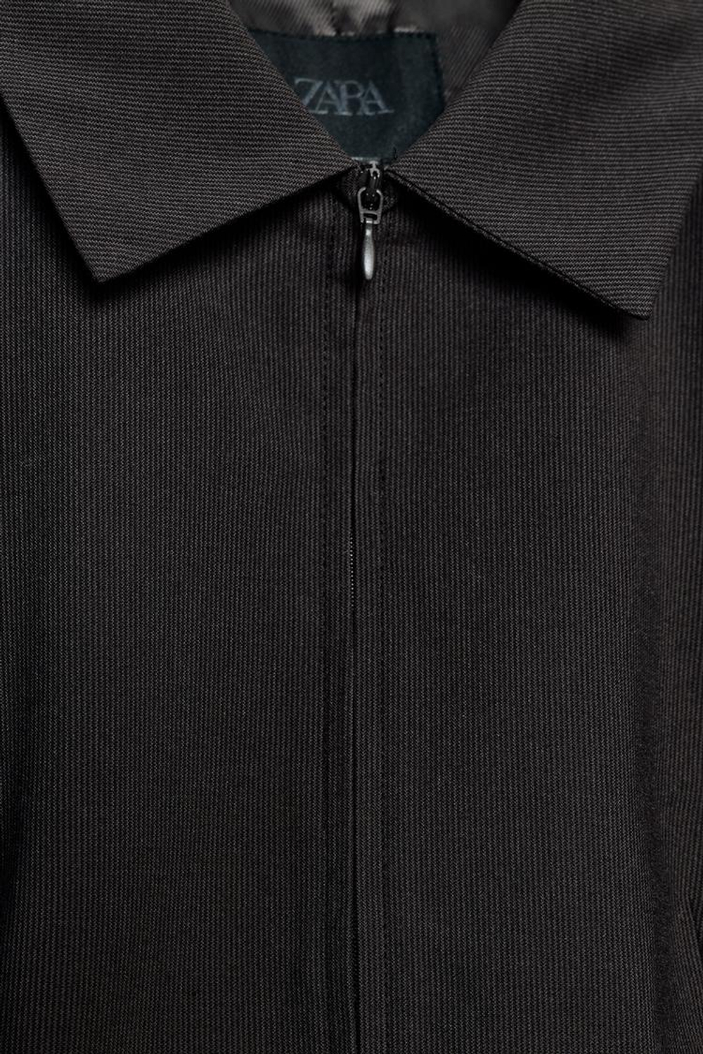 ZARA КУРТКА В ПОЛОСКУ С МОЛНИЯМИ, КОРИЧНЕВЫЙ