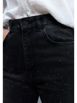 Джинсы со стразами