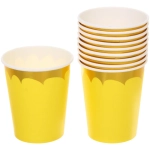 Стакан бумажный 0,2л в наборе 10 шт «Праздничный день», желтый